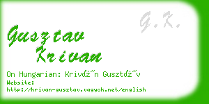 gusztav krivan business card